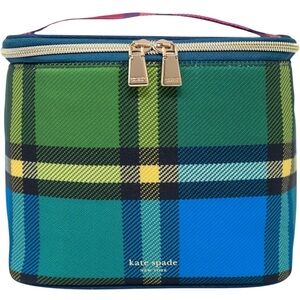 New Kate Spade Grand Plaid Lunch Tote Insulated